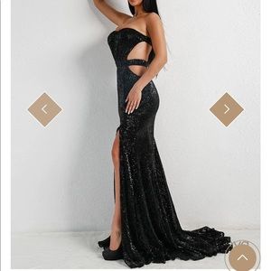 Sparkly black mermaid dress